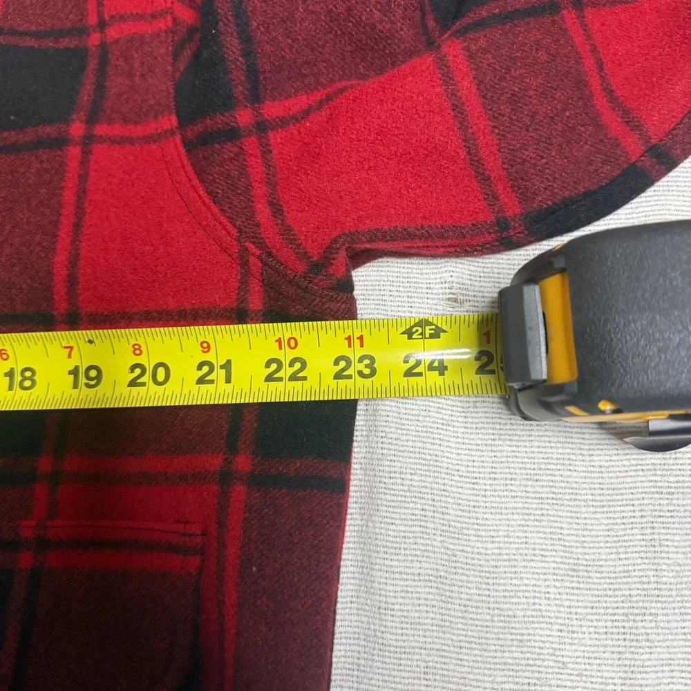 Filson CCC Wool Bomber Men M Red Black buffalo Plaid
